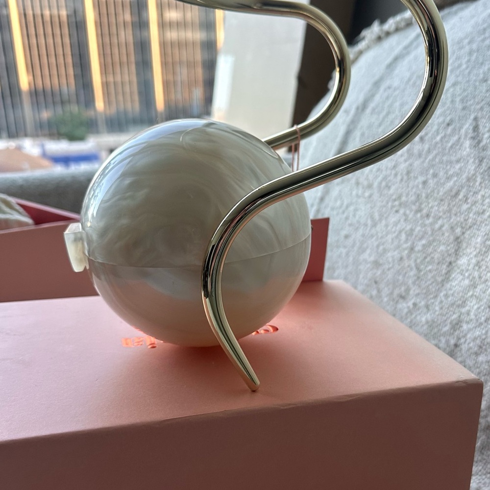 Cult Gaia Gold and Cream Spherical Clutch - Picture 7 of 9